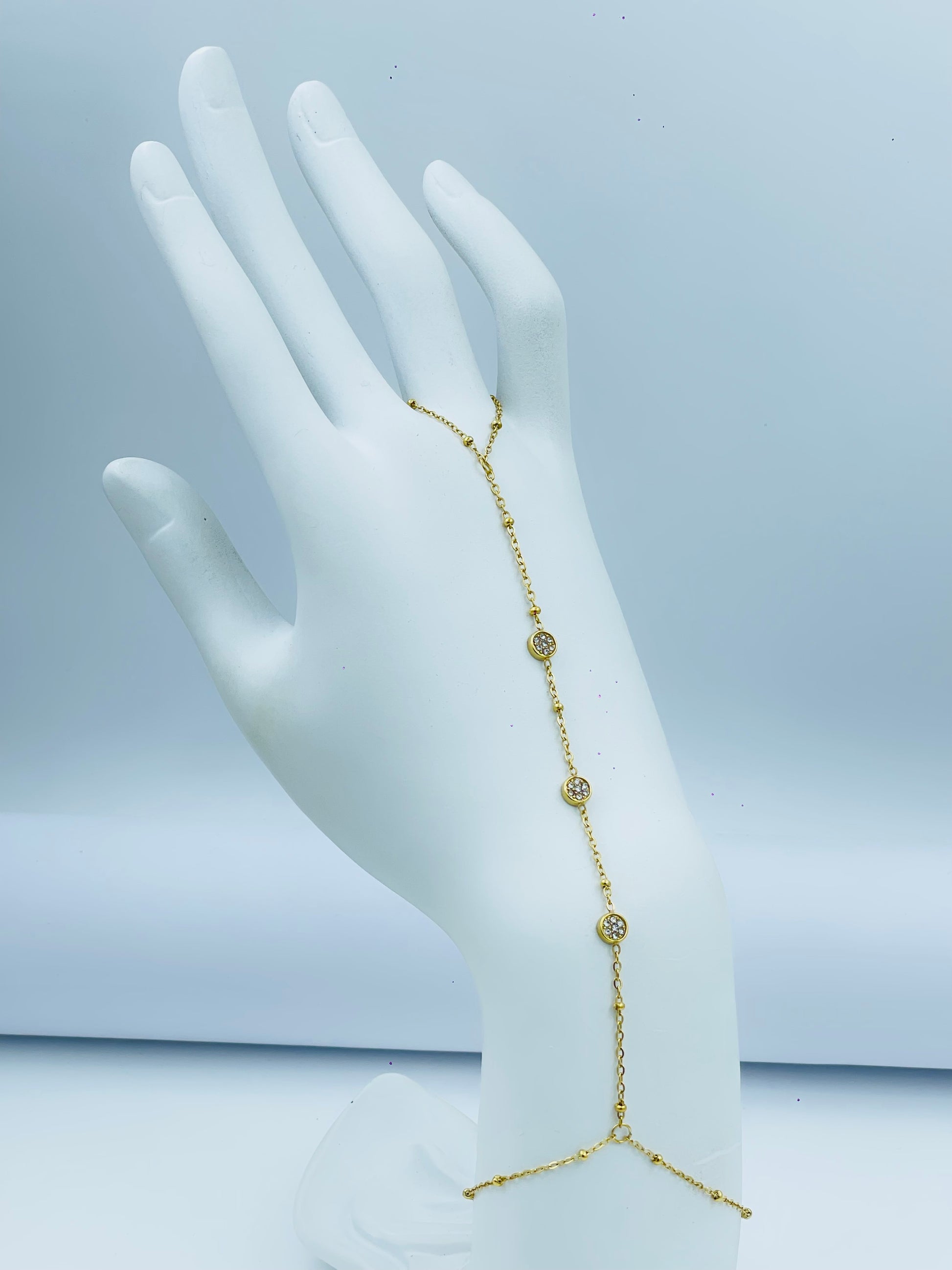 Elegant Gold Hand Chain Bracelet  Jewelry Collection