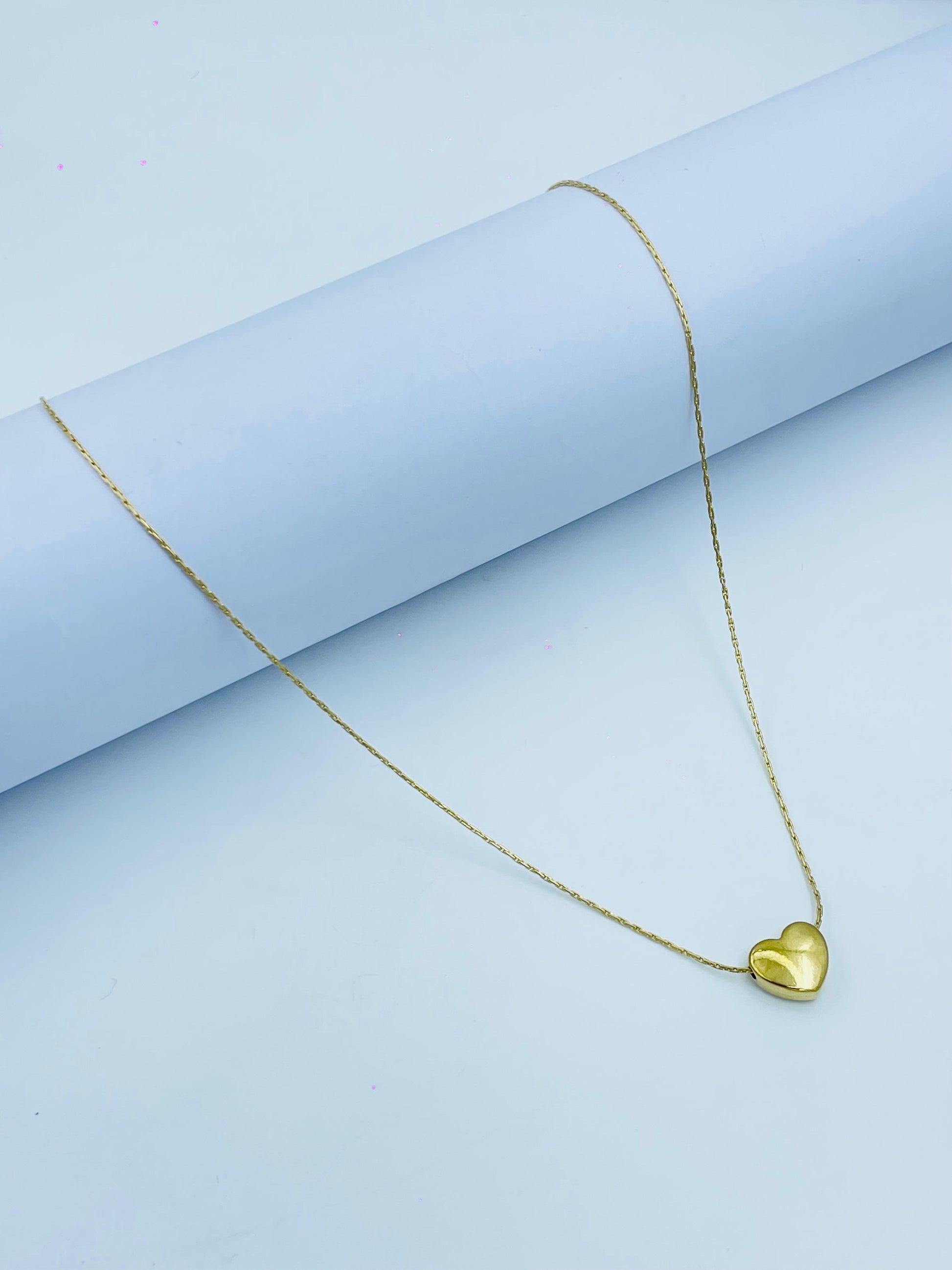 Elegant Gold Heart Pendant Necklace